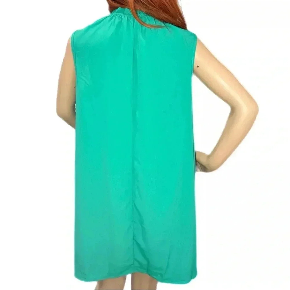 CES FEMME Boutique Dress Sleeveless Chiffon Short Casual Summer Ruffle Medium - Picture 5 of 9